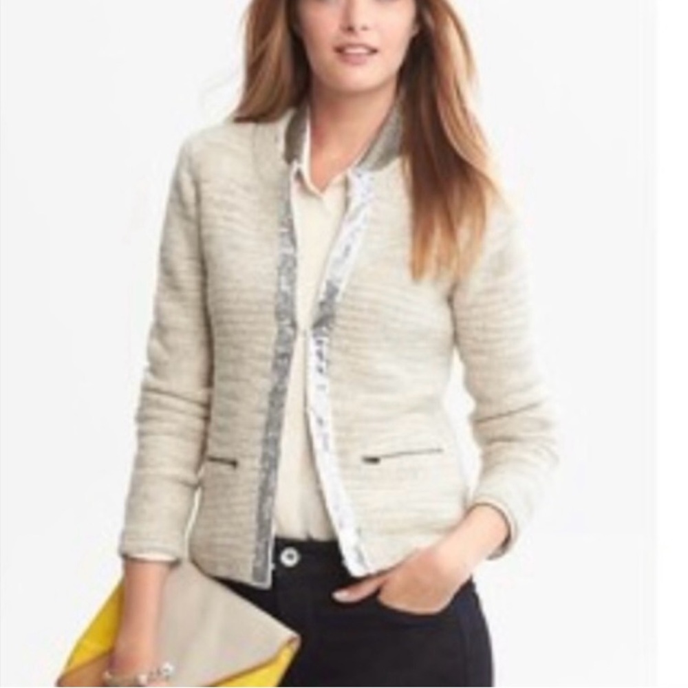 Banana Republic Merino Wool Sequin Cardigan
